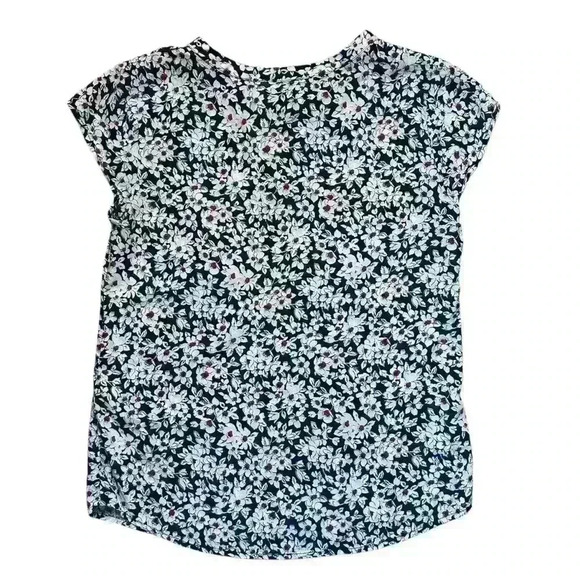 Banana Republic Cap Sleeve Blouse, Split Neck, floral Sz XS - Picture 3 of 5